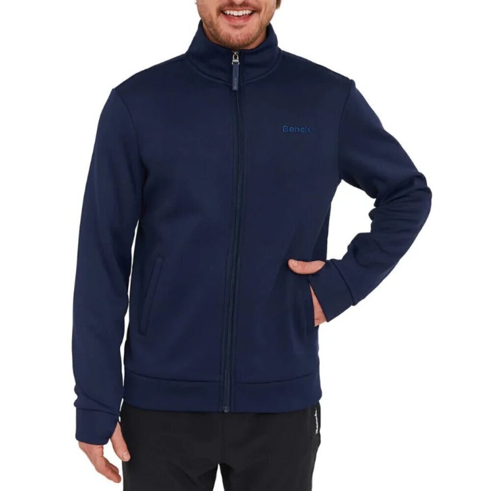 Bench Blue Zip Up Sweater Jacket with Standing Collar Men's Size XXL